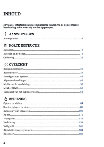 2020-2021 Mini Countryman Plug-in-Hybrid Owner's Manual | Dutch