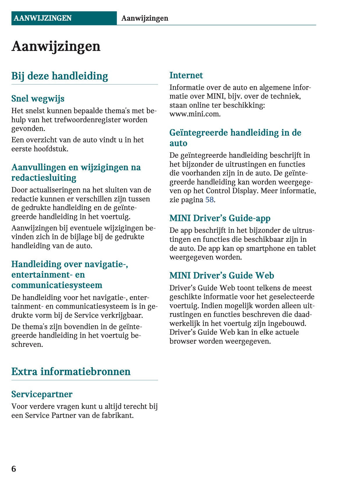 2020-2021 Mini Countryman Plug-in-Hybrid Owner's Manual | Dutch