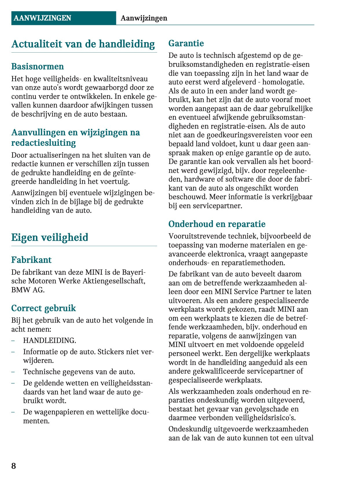 2020-2021 Mini Countryman Plug-in-Hybrid Owner's Manual | Dutch