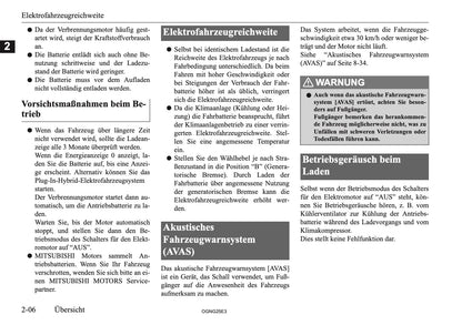 2025 Mitsubishi Outlander PHEV Bedienungsanleitung | Deutsch