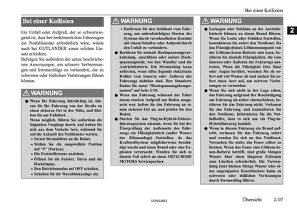 2026 Mitsubishi Outlander PHEV Bedienungsanleitung | Deutsch