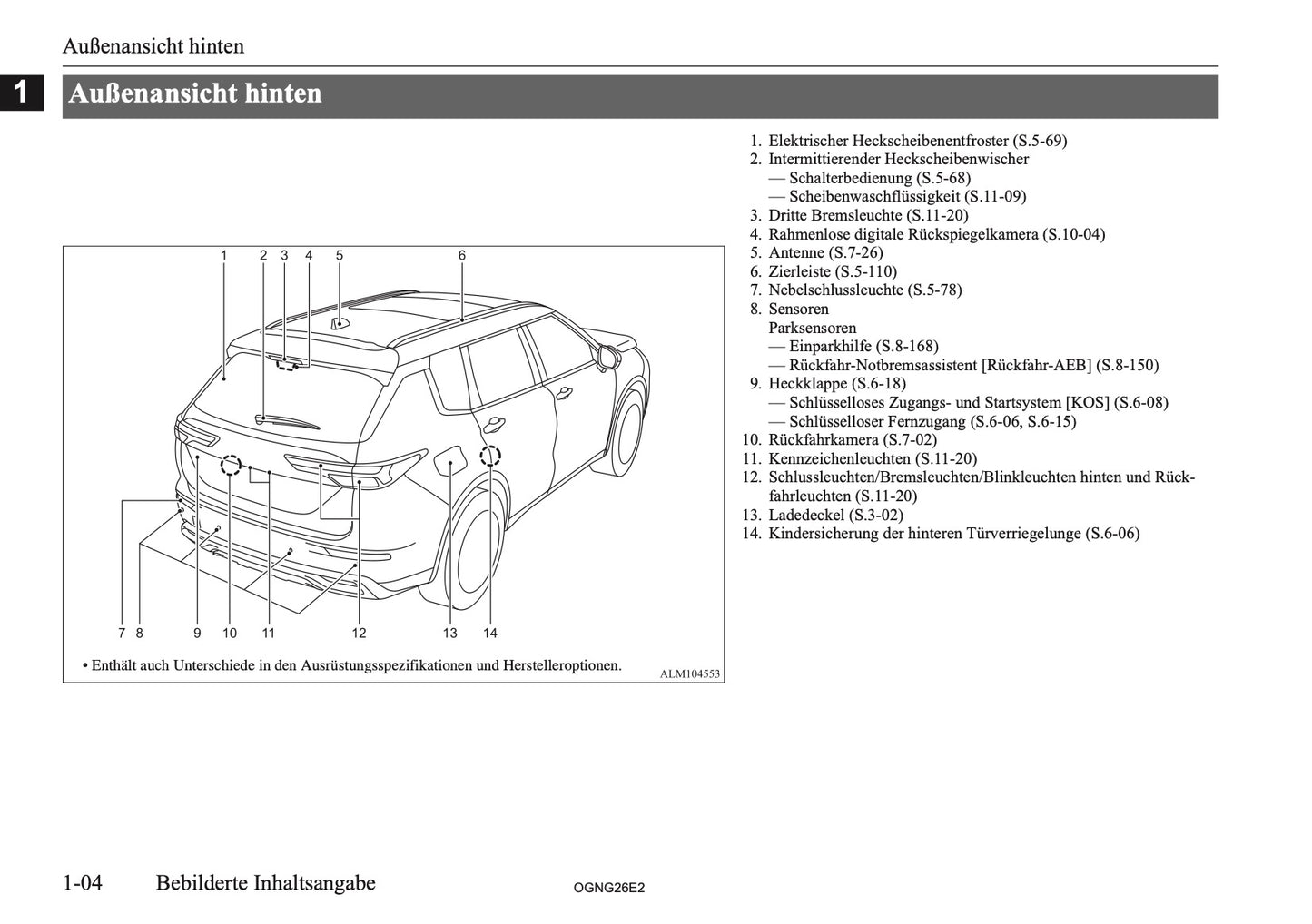 2026 Mitsubishi Outlander PHEV Bedienungsanleitung | Deutsch