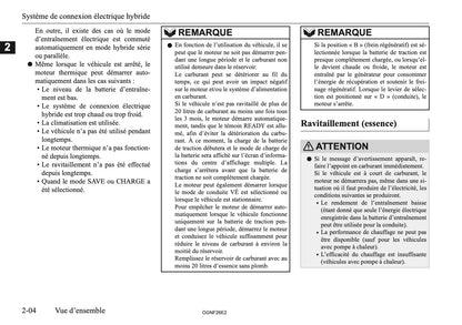 2026 Mitsubishi Outlander PHEV Owner's Manual | French