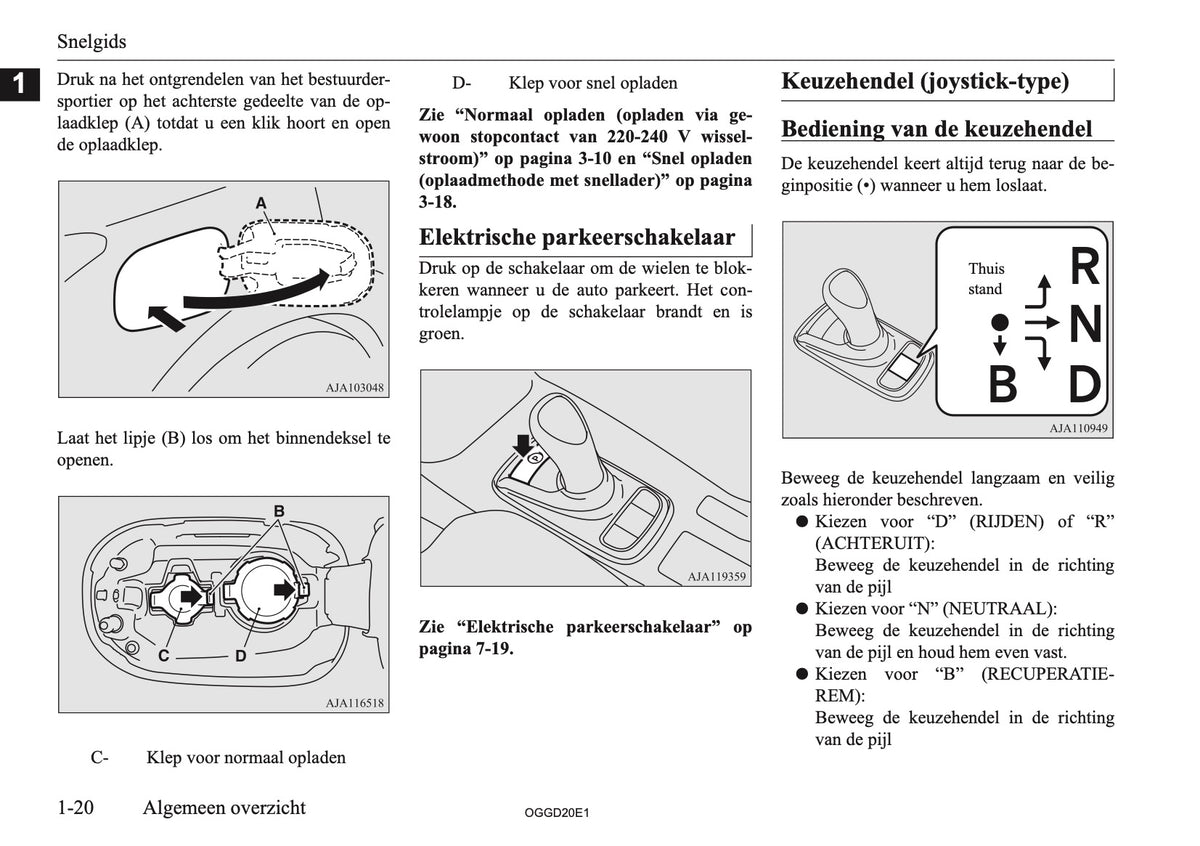 2020-2021 Mitsubishi Outlander PHEV Owner's Manual | Dutch