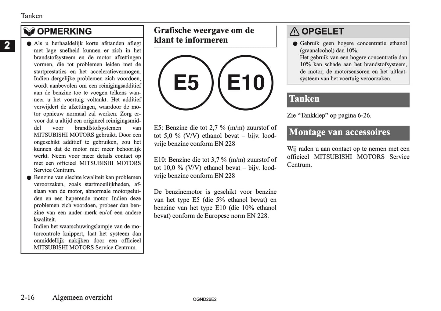 2026 Mitsubishi Outlander PHEV Owner's Manual | Dutch