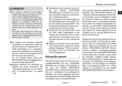 2026 Mitsubishi Outlander PHEV Owner's Manual | Dutch