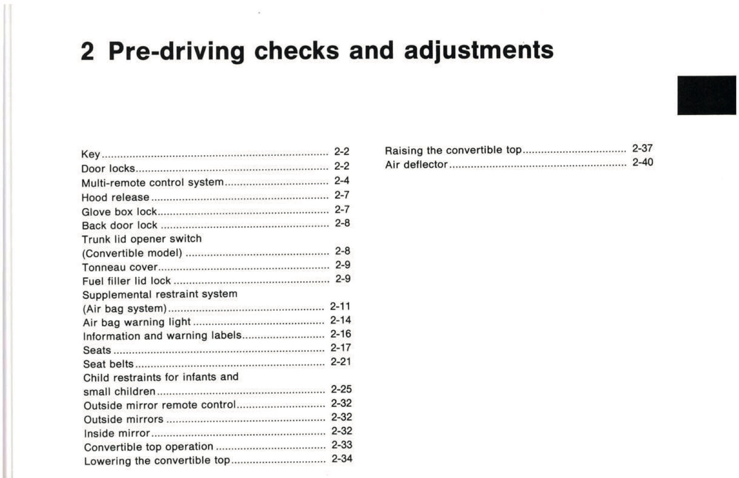 1994 Nissan 300ZX Owner's Manual | English