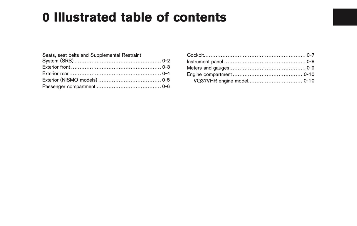 2009 Nissan 370Z Owner's Manual | English US