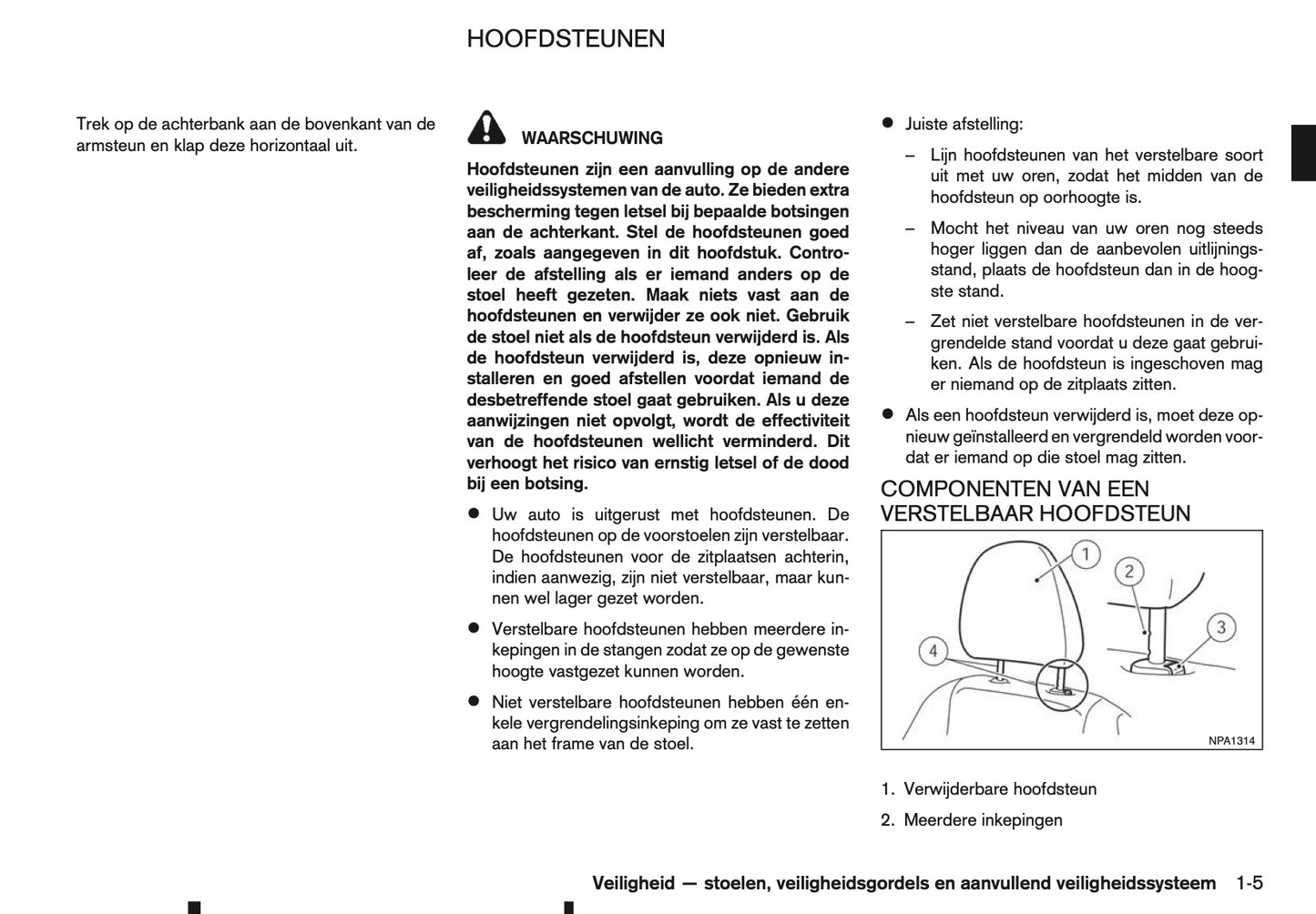 2015-2016 Nissan Pulsar Owner's Manual | Dutch