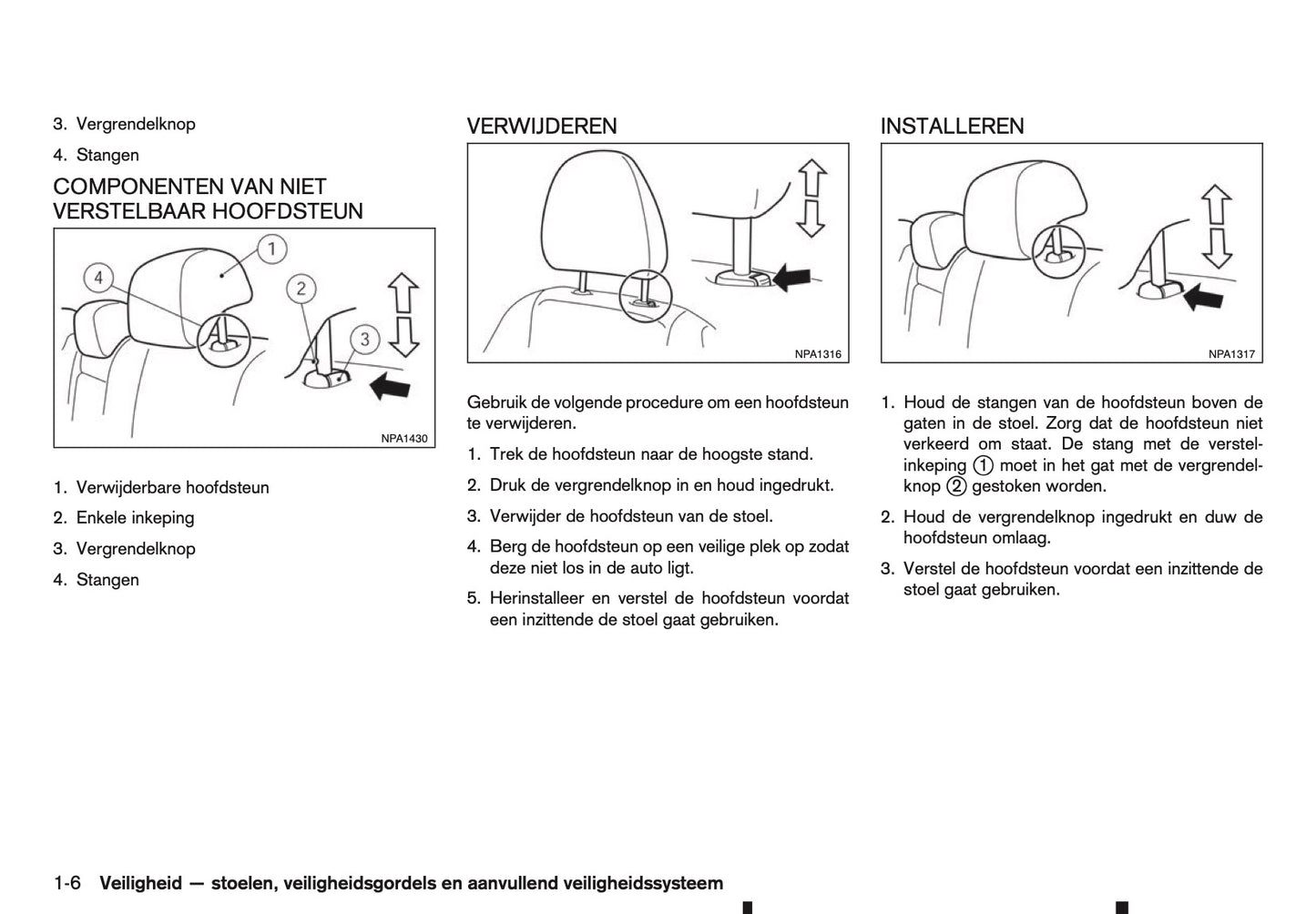 2015-2016 Nissan Pulsar Owner's Manual | Dutch
