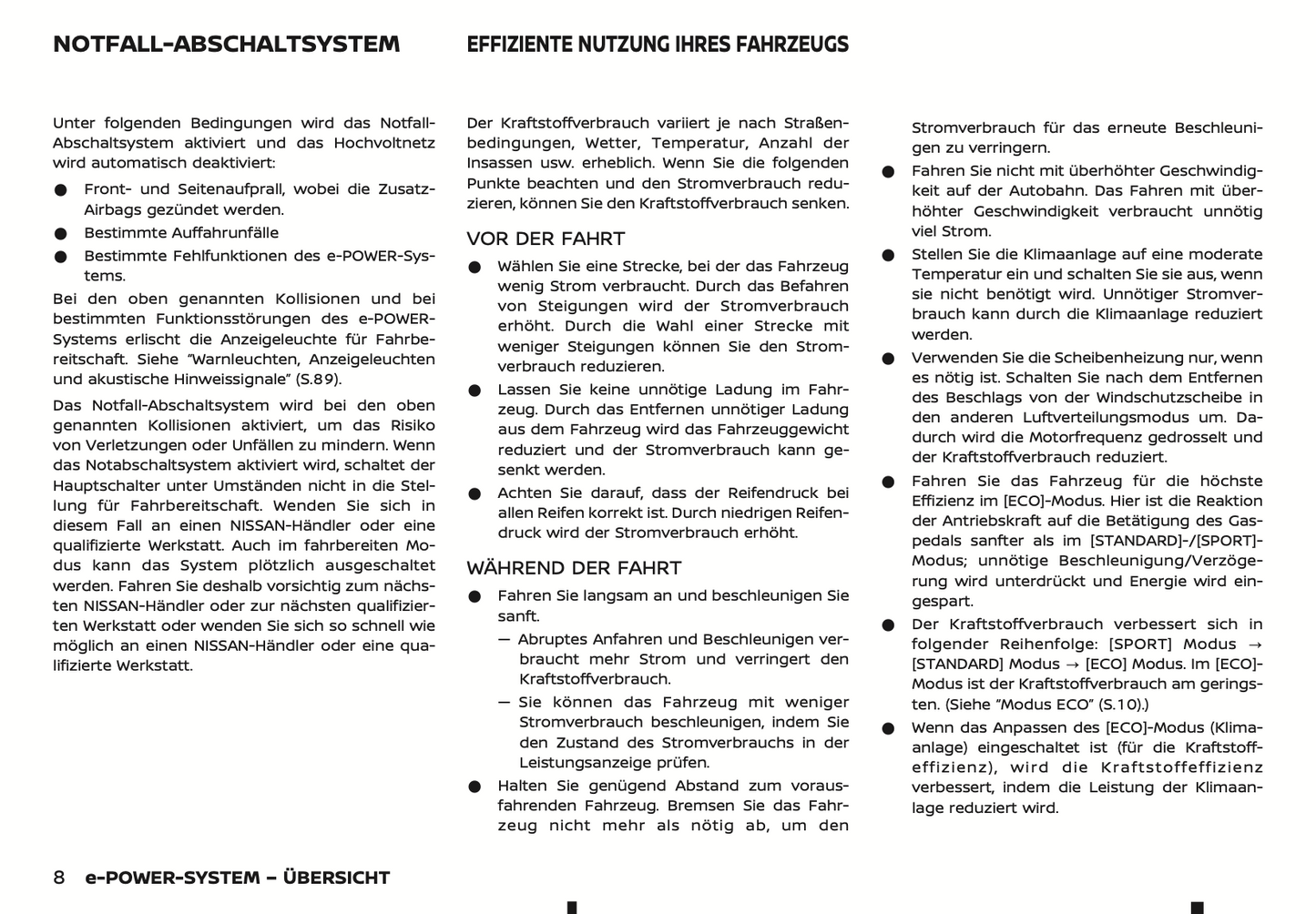 2024 Nissan Qashqai e-Power Owner's Manual | German