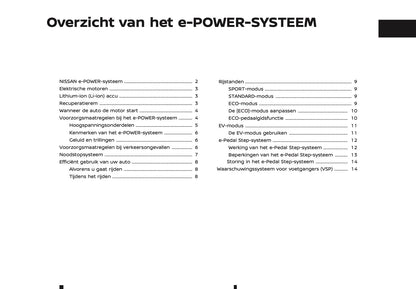 2025-2026 Nissan Qashqai e-Power Owner's Manual | Dutch