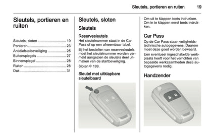 2013 Opel Adam Owner's Manual | Dutch