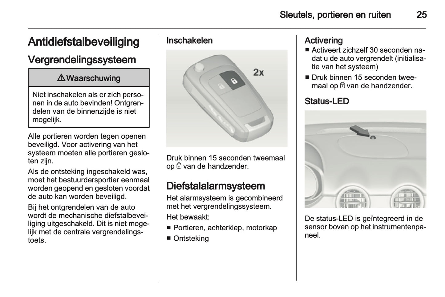 2013 Opel Adam Owner's Manual | Dutch