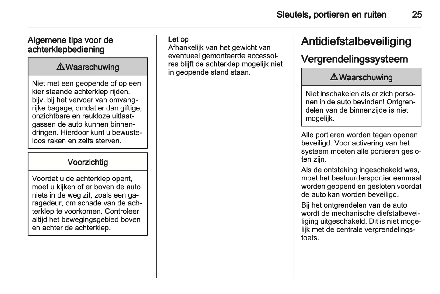 2011 Opel Astra Gebruikershandleiding | Nederlands