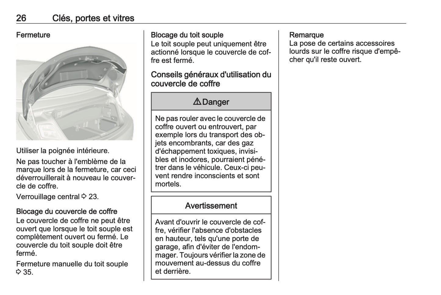 2016 Opel Cascada Owner's Manual | French