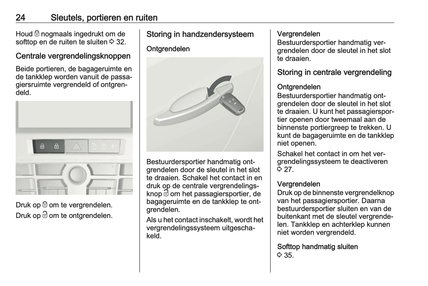 2016 Opel Cascada Owner's Manual | Dutch