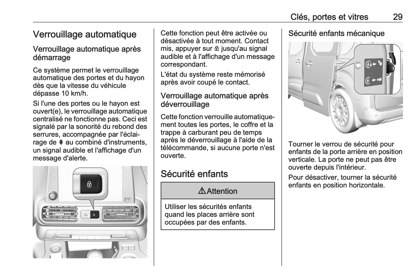 2021 Opel Combo Owner's Manual | French