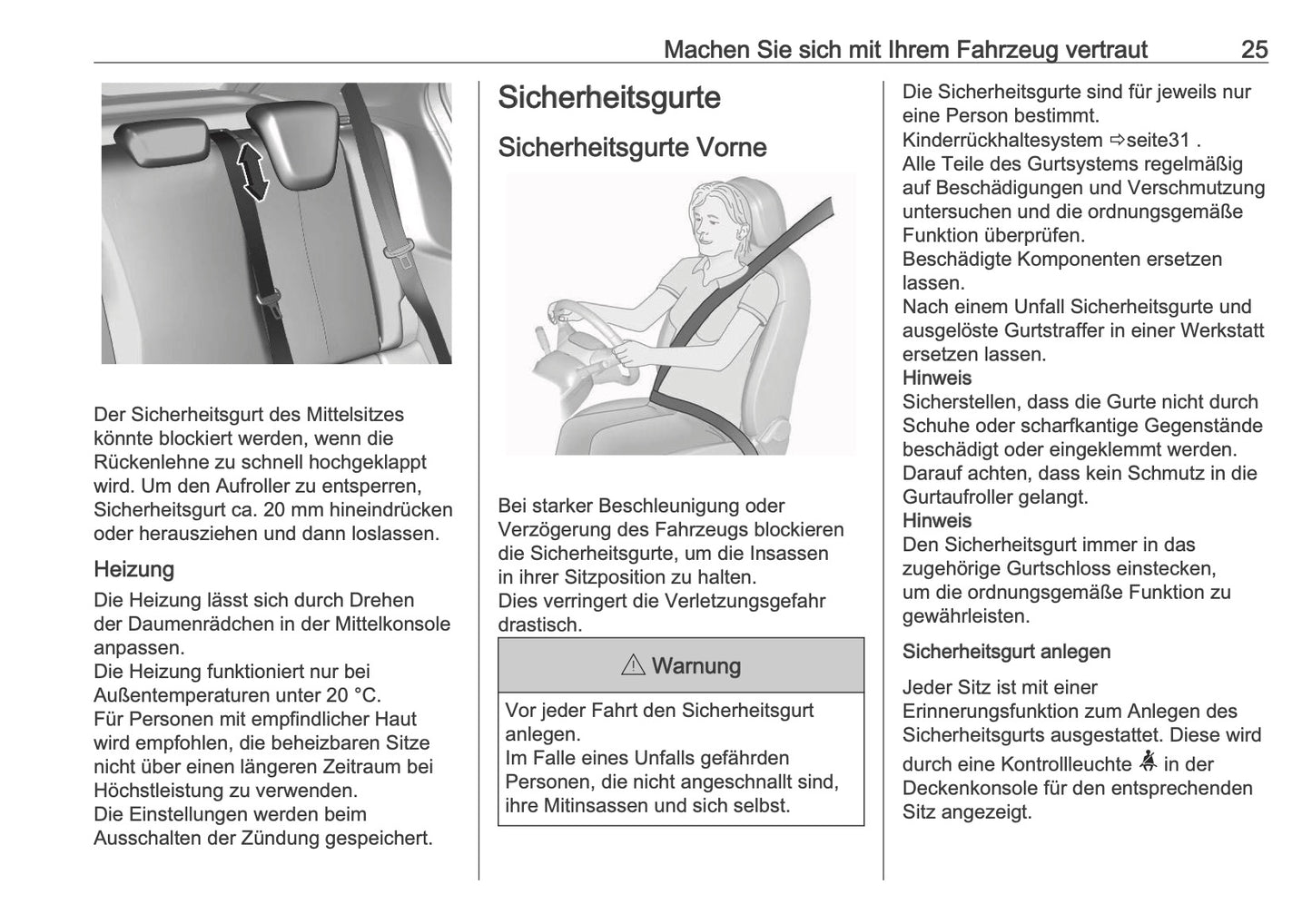 2025 Opel Corsa Bedienungsanleitung | Deutsch