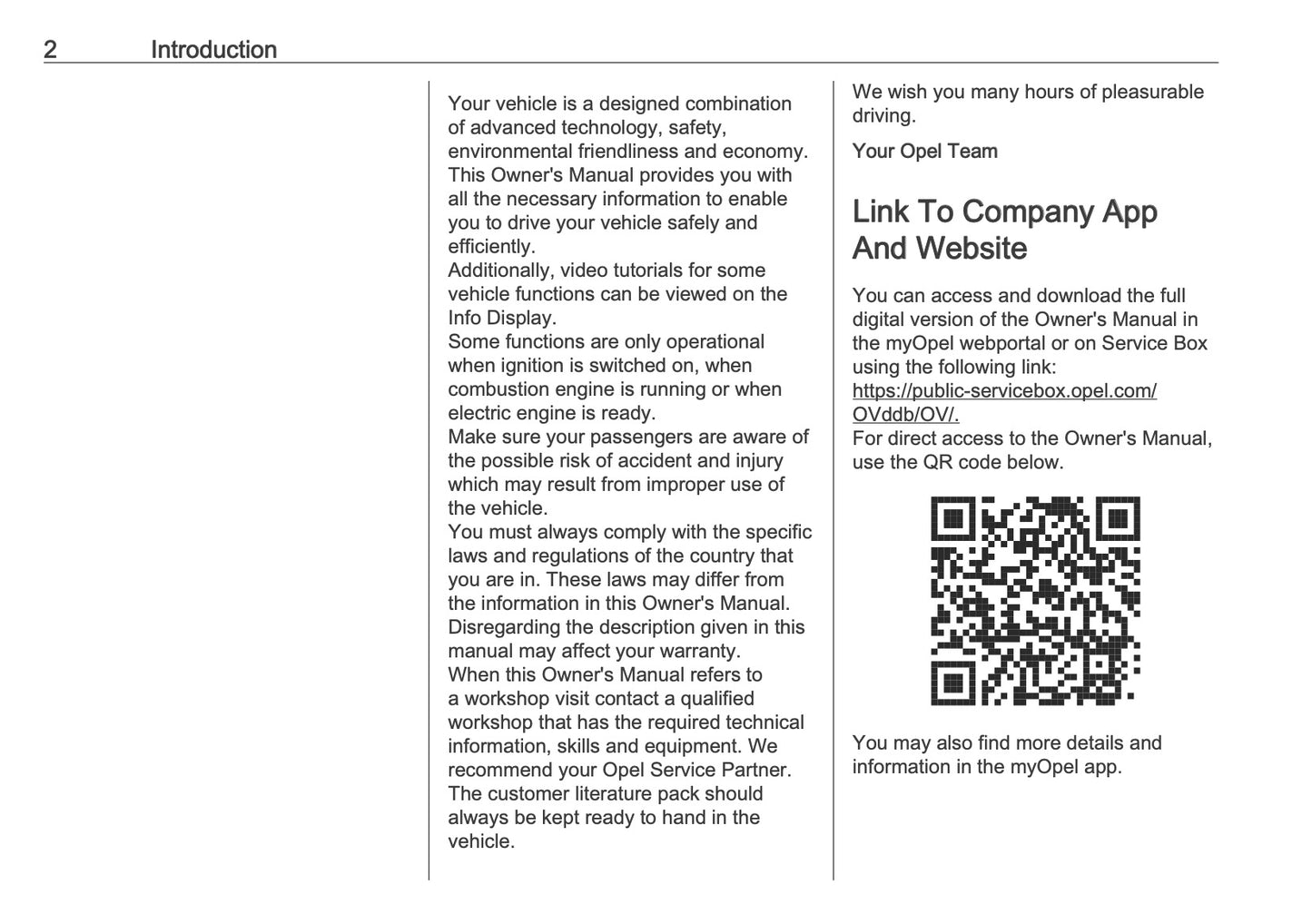 2025 Opel Corsa Owner's Manual | English