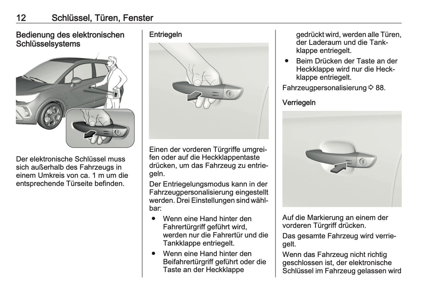 2023-2024 Opel Crossland Owner's Manual | German