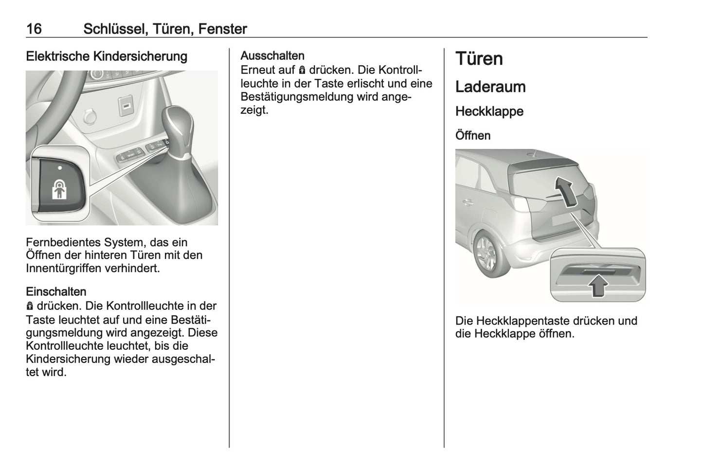 2023-2024 Opel Crossland Owner's Manual | German