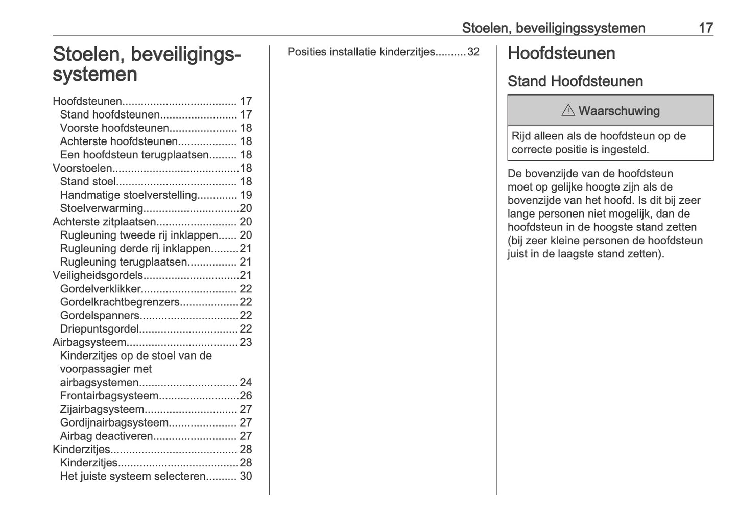 2025 Opel Frontera Owner's Manual | Dutch