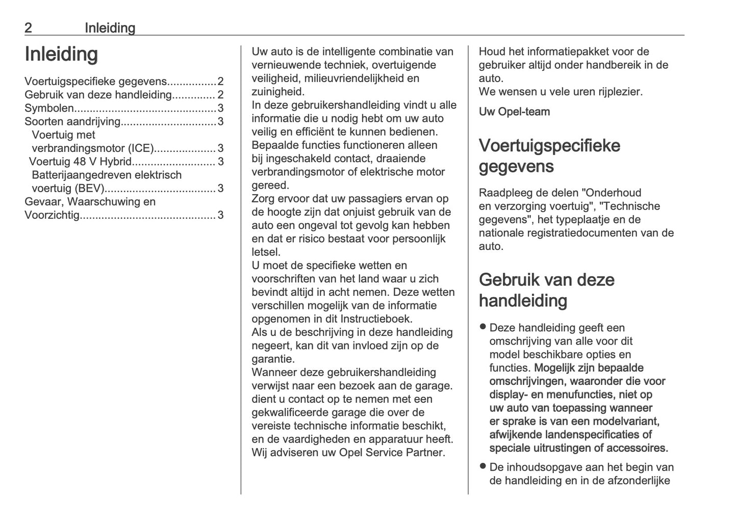 2025 Opel Frontera Owner's Manual | Dutch