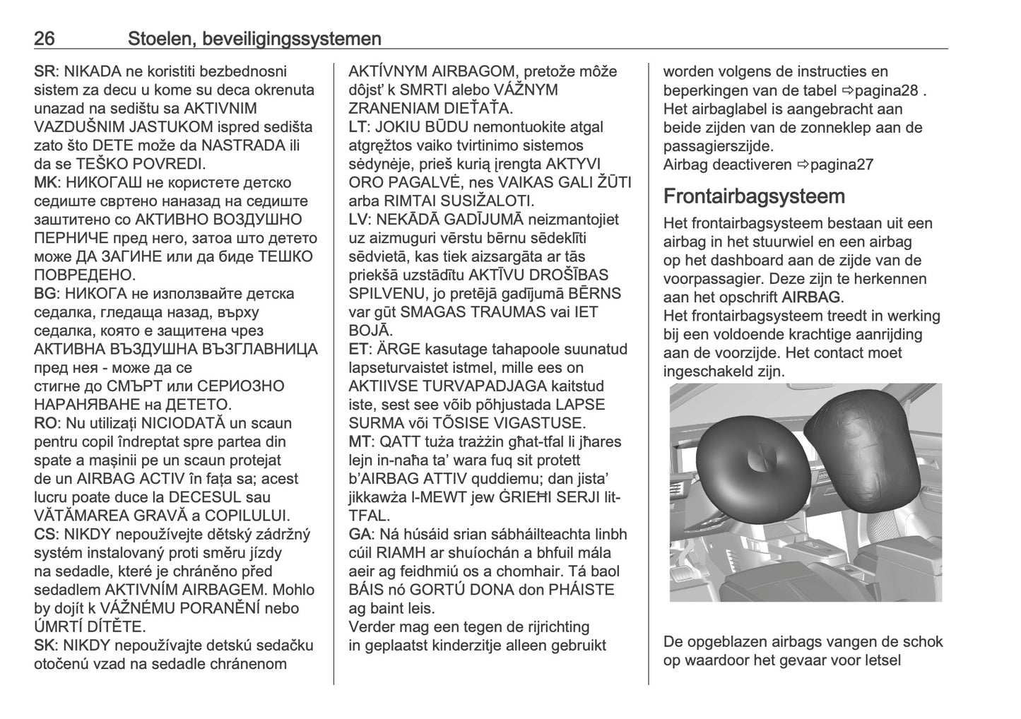2025 Opel Frontera Owner's Manual | Dutch