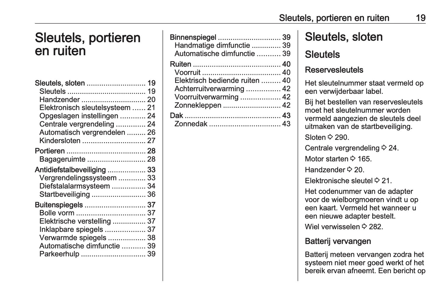 2019 Opel Isignia Owner's Manual | Dutch