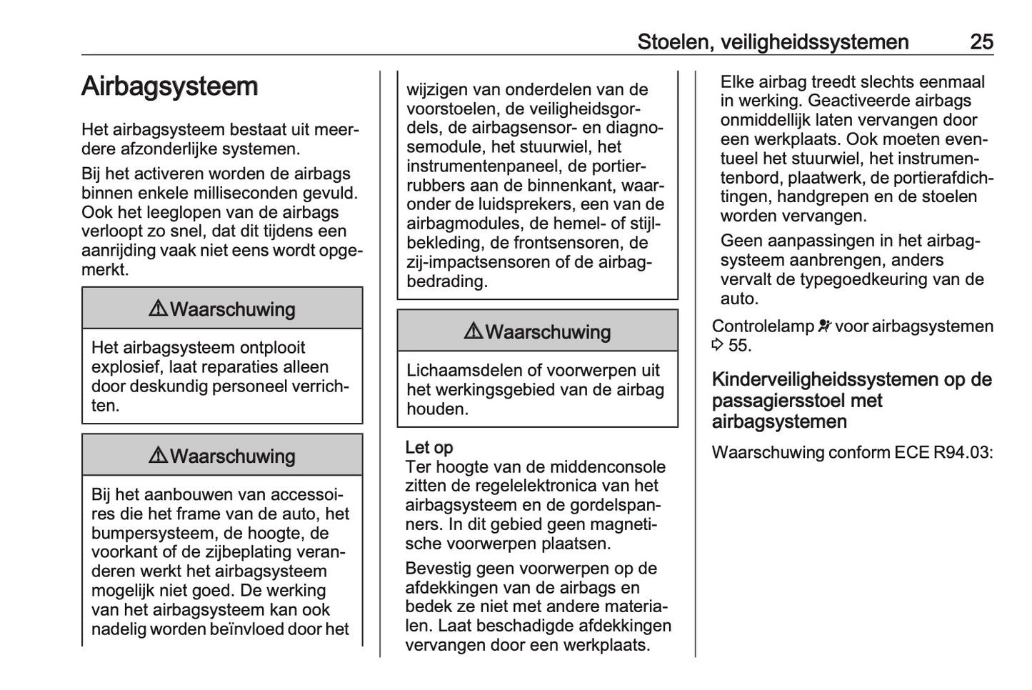 2021-2022 Opel Movano Owner's Manual | Dutch