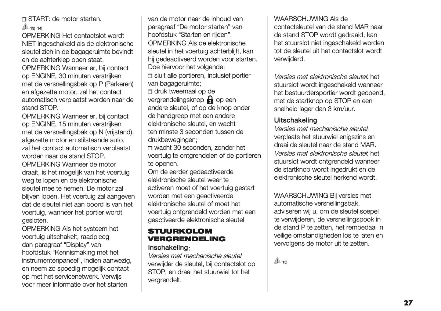 2025 Opel Movano Owner's Manual | Dutch