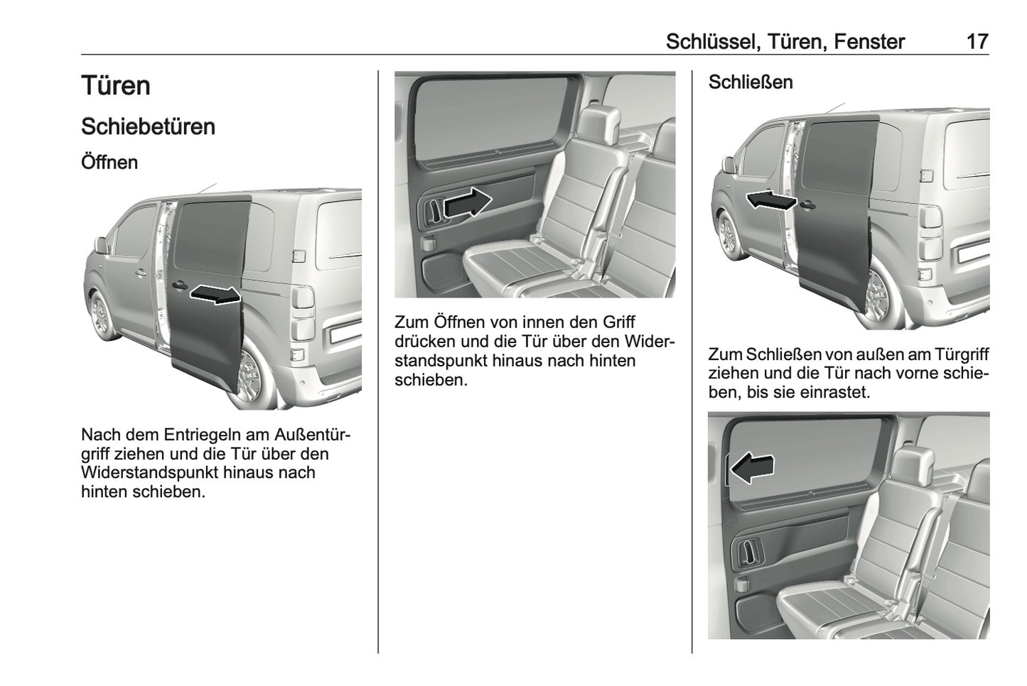 2023-2024 Opel Vivaro Owner's Manual | German