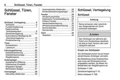 2023-2024 Opel Vivaro Owner's Manual | German