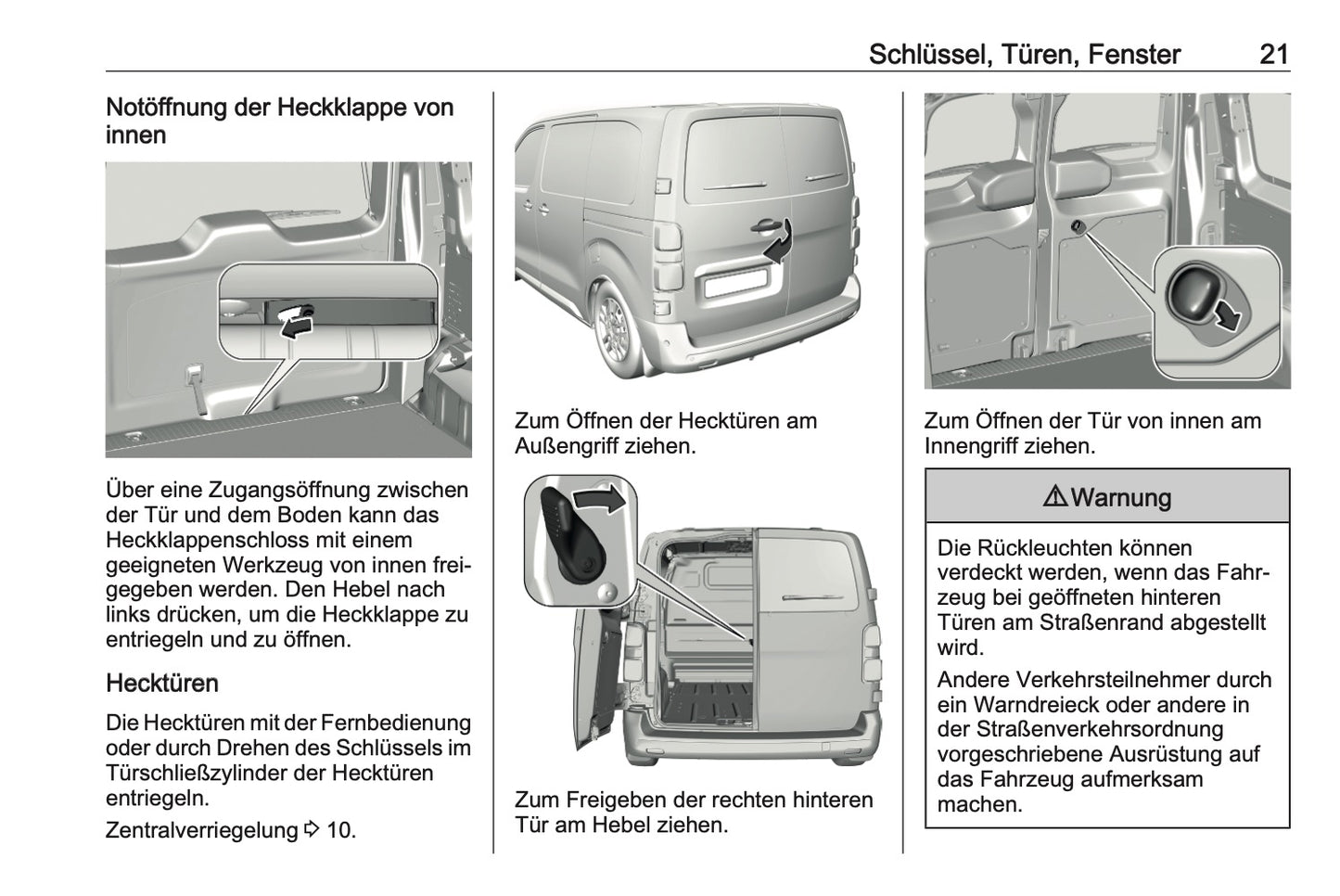 2024-2025 Opel Vivaro Owner's Manual | German