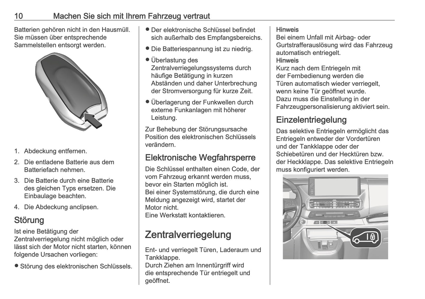 2025-2026 Opel Vivaro Owner's Manual | German