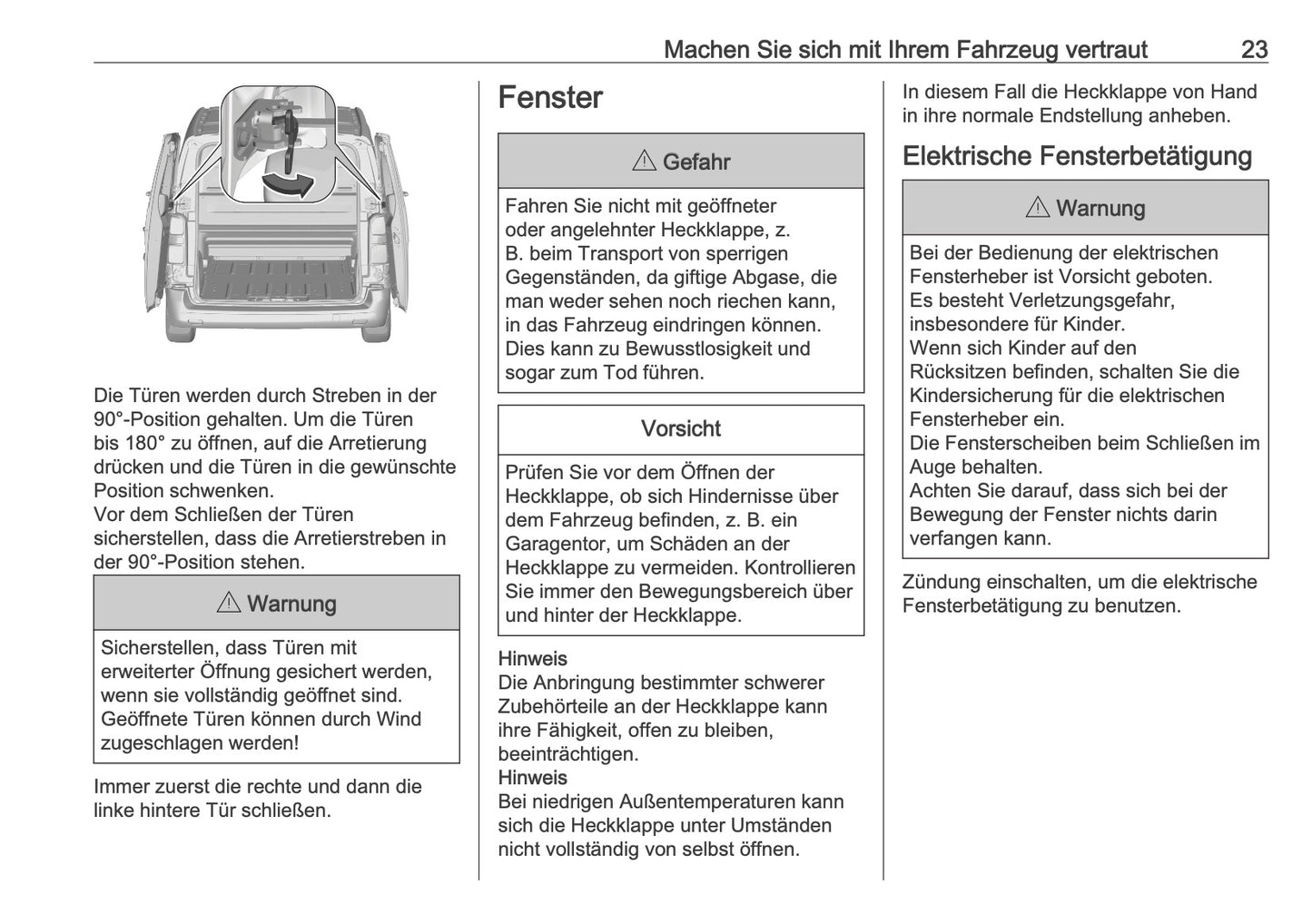 2025-2026 Opel Vivaro Owner's Manual | German