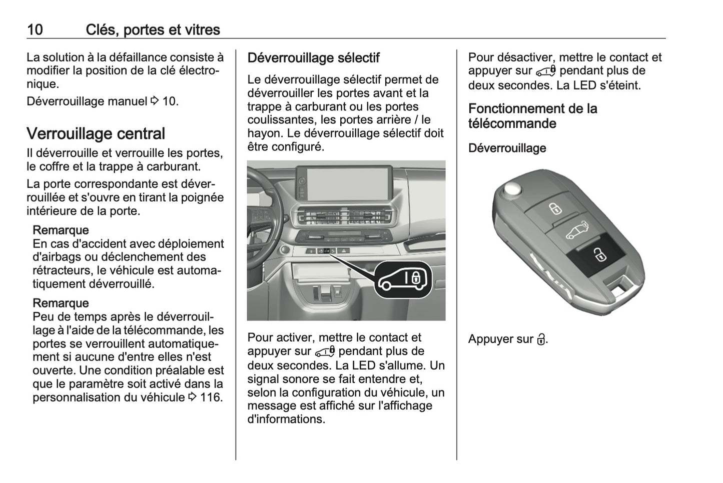 2023-2024 Opel Vivaro Owner's Manual | French
