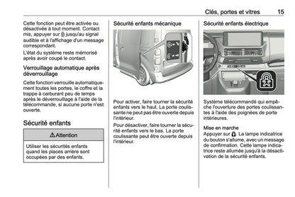 2023-2024 Opel Vivaro Owner's Manual | French