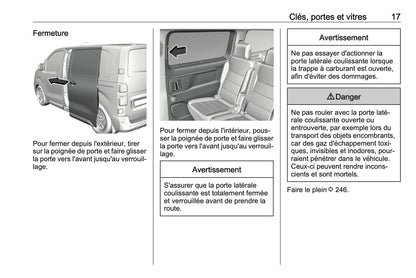 2024-2025 Opel Vivaro Owner's Manual | French