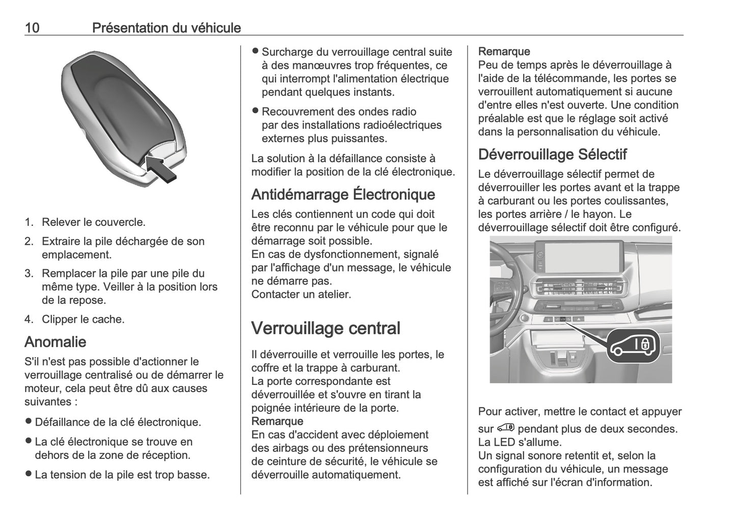 2025-2026 Opel Vivaro Owner's Manual | French