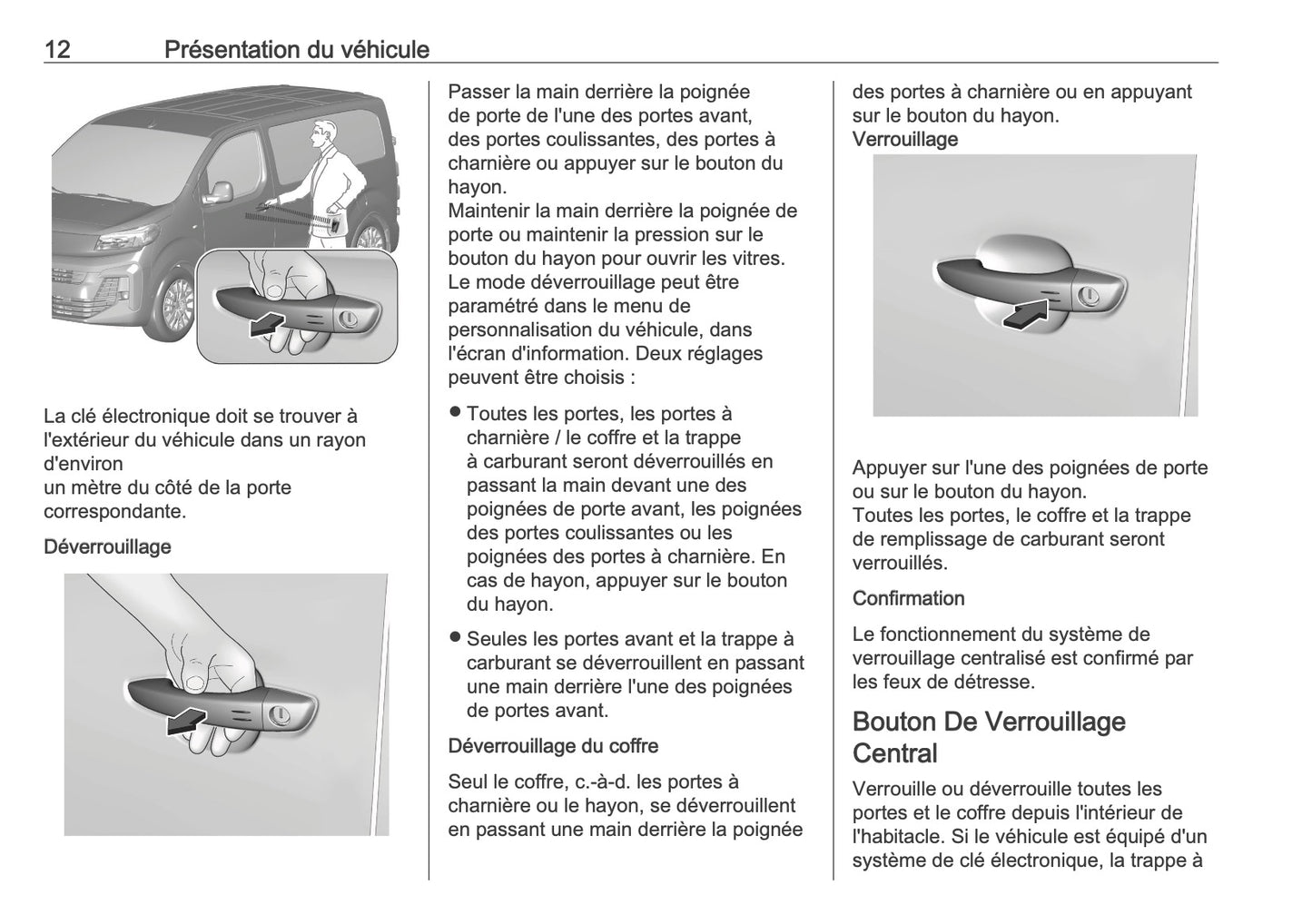 2025-2026 Opel Vivaro Owner's Manual | French
