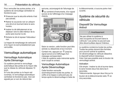 2025-2026 Opel Vivaro Owner's Manual | French