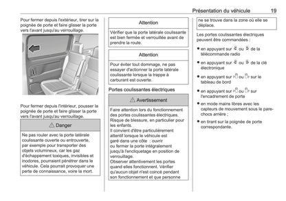 2025-2026 Opel Vivaro Owner's Manual | French