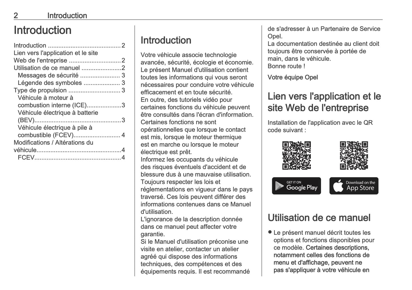 2025-2026 Opel Vivaro Owner's Manual | French