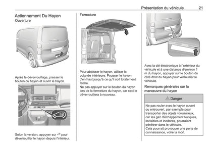 2025-2026 Opel Vivaro Owner's Manual | French