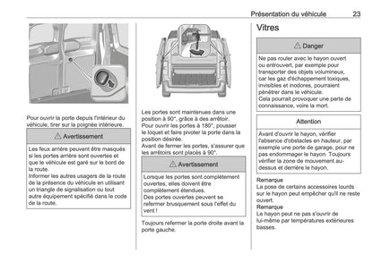 2025-2026 Opel Vivaro Owner's Manual | French