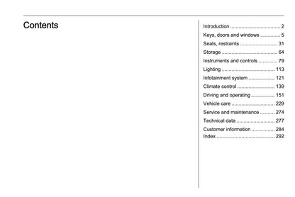 2023-2024 Opel Vivaro Owner's Manual | English
