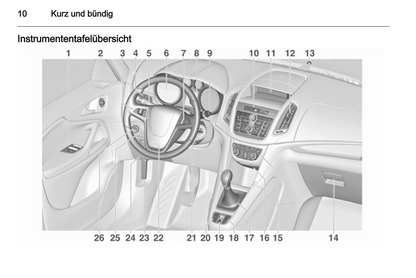 2012 Opel Zafira Tourer Owner's Manual | German