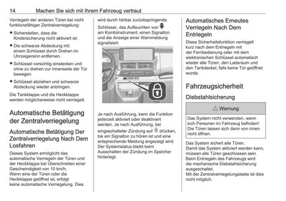 2025-2026 Opel Zafira Life Owner's Manual | German